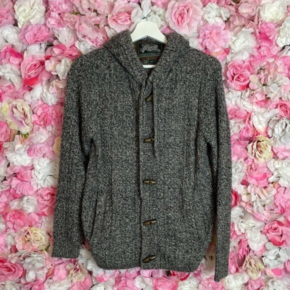 Roots Hooded Wool Blend Cardigan - Picture 1 of 9